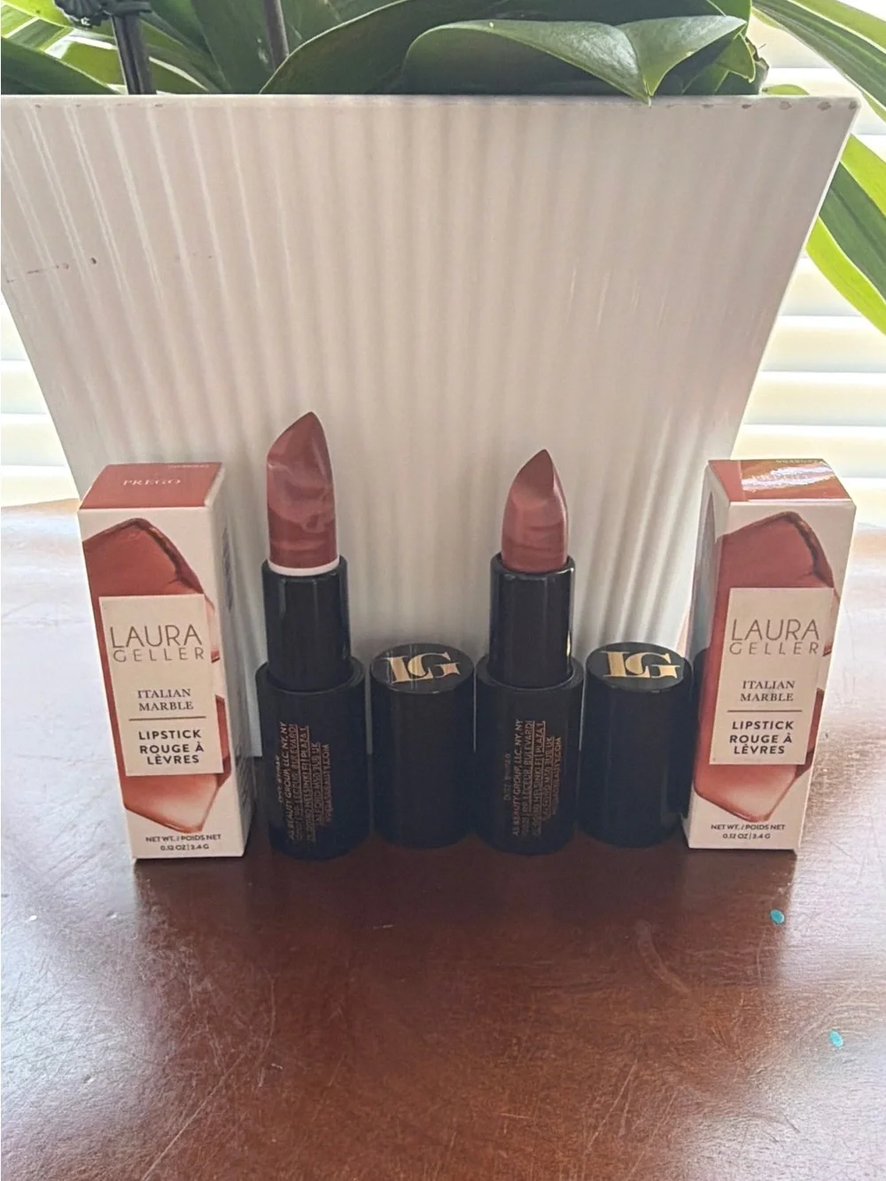 Bundle ,of 2 ,Laura Geller Italian Marble Lipstick-Prego